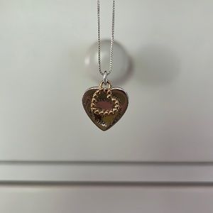 Double Heart Necklace With A Sweet Message
